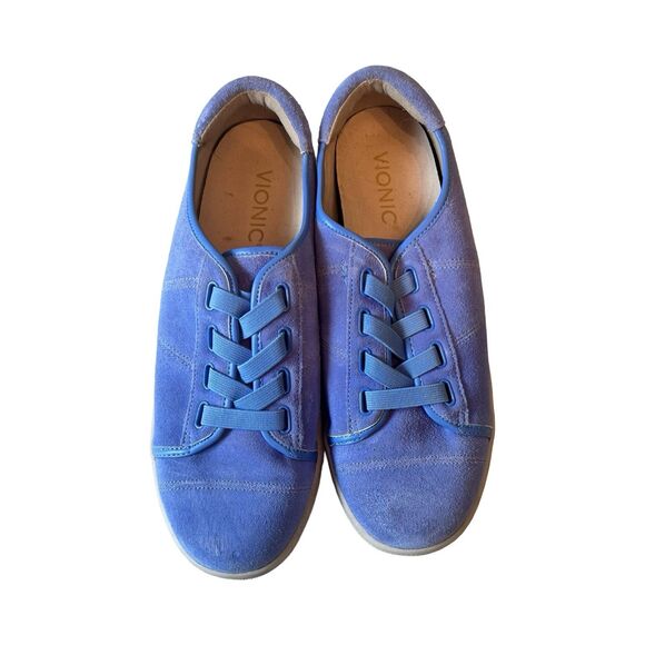 Vionic Sneakers Womens 7.5 Jean Suede Slip On Low Top Comfort Shoe Arch Support - Picture 1 of 7